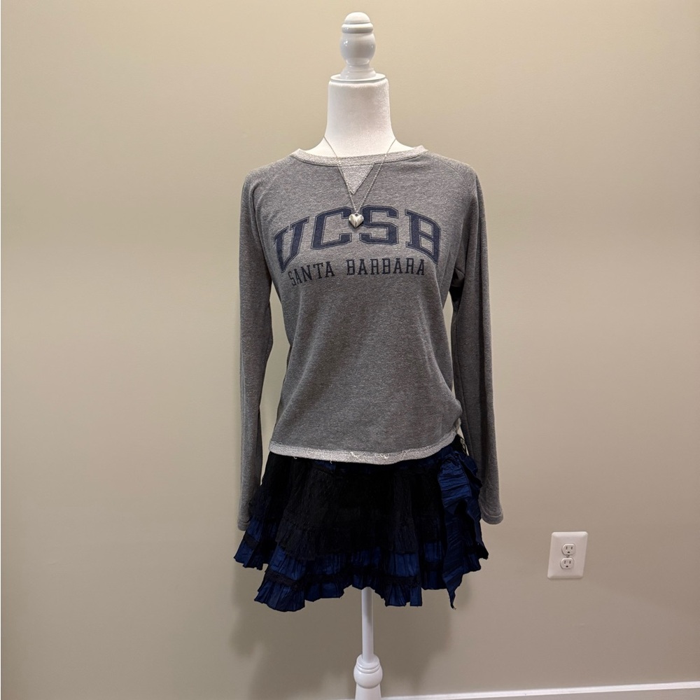 UCSB Santa Barbara grey and navy sweatshirt. Size M.